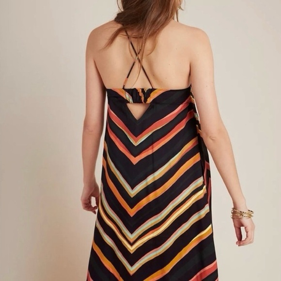 Anthropologie Runi Chevron Midi Dress Size Small - Picture 2 of 16